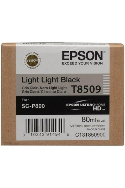 EPSON T8509 Γνήσιο Μελάνι Εκτυπωτή InkJet Ανοιχτό Μαύρο (C13T850900)