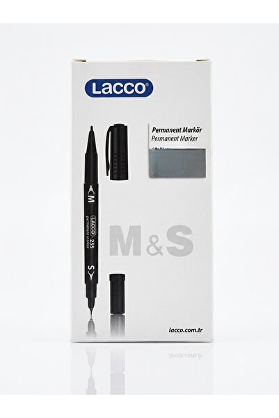 Lacco Çift taraflı S/M CD kalemi permanent marker (1 adet fiyat)