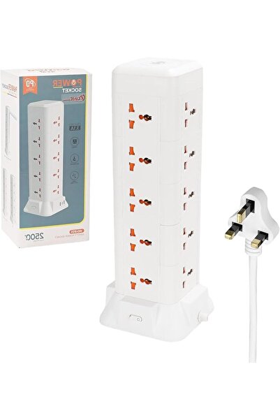 GENERAL 5 Way Power Extension Cord, Surge Protector Heavy Duty, 3 USB (1 C) U...