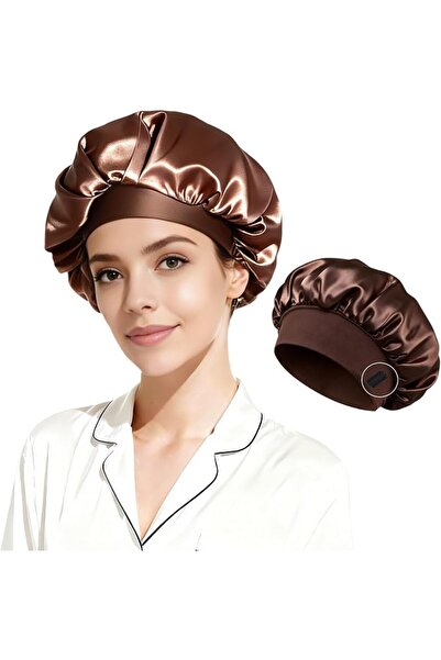 GENERAL Silk Bonnet Double Layer Sleeping Bonnet with Adjustable Elastic Band...