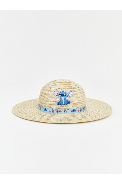 LC Waikiki Trendlucky Stitch Embroidered Baby Girl Straw Hat with a Differenc...