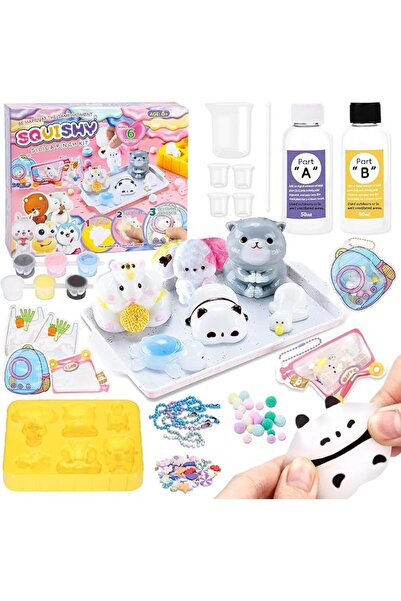 MOONMEN Create Your Own Squishy Toys DIY Making Kit with Mold and 6 Packaging...