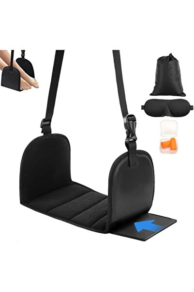 Proxima Direct Foot Hammock with Drawstring Pockets Eye Mask Earplugs | Porta...