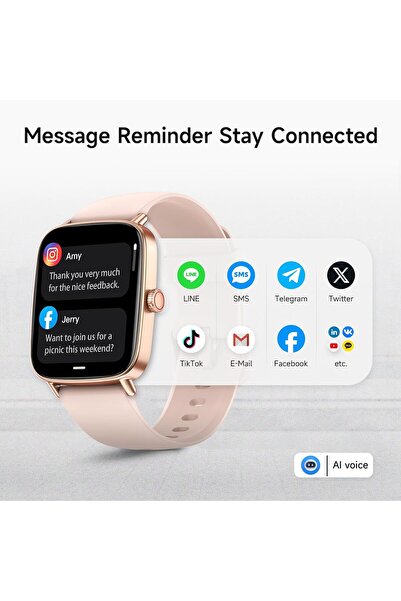 aeac Smart Watch for Women, Answer/Make Calls, 1.85" Hd Screen, 2 Sim Card Sl...