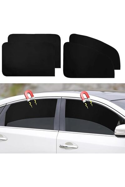 GENERAL 4 Pcs Car Window Shades, Magnetic Privacy Curtains, Side Window Sun S...