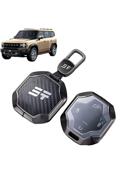 GENERAL Car Key Shell Cover For Jetour T2 2024-2026 Car Key Zinc Alloy And PU...