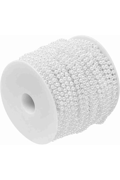 Generic 4mm White Artificial Pearl Bead Curtain 40m Roll for Wedding Decor, D...