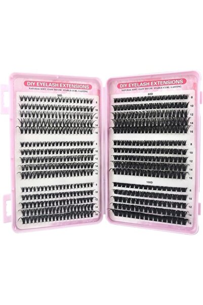 Yelajoy 570 PCS Wispy Lash Clusters, D Curl Mixed 8-16mm Fluffy DIY Eyelash E...