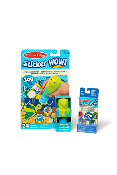 Melissa and Doug Sticker WOW! Turtle Bundle (New Refill)