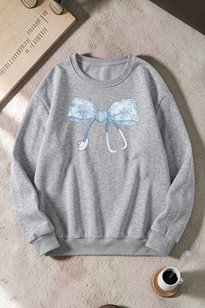 uyguntarz Unisex Printed Crew Neck Sweatshirt