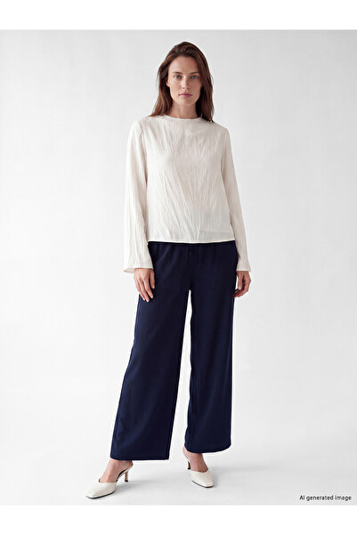 LC Waikiki Nevavm Women's Linen Blend Trousers with Elastic Waist