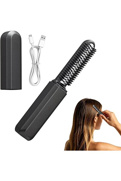 Generic Mini Hair Straightener Rechargeable Straightening Curling Styling Too...