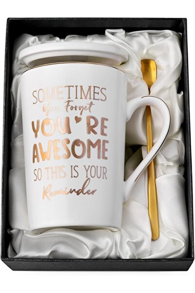 GENERAL كوب قهوة للرجال والنساء "Sometimes You Forget You're Awesome"، تصميم ...