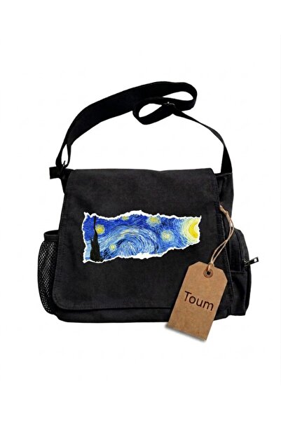 Toum The Starry Night Printed Unisex Messenger Bag