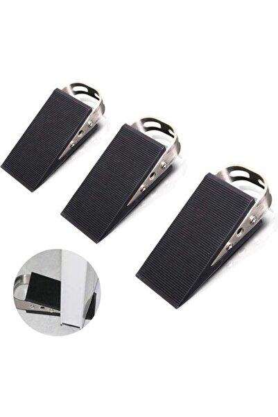 STARSTAR Doorstops 3pc stainless rubber wedge for interior/exterior.