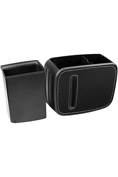 SWIUKPHE All-in-One Car Seat Organizer with Trash Can, Multi-Functional Front...