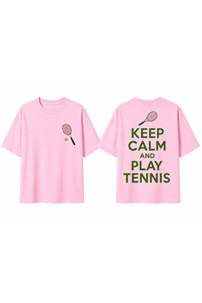 VODEXA Unisex Oversize Tennis Printed T-Shirt 100% Cotton Tennis Themed Comfo...