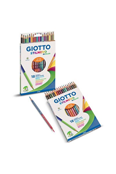 Giotto Цветни моливи, Картонена кутия, 12 цвята/кутия, Стилново Биколор, Мулт...