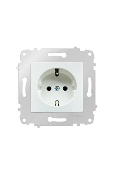Generic Brand 1 Piece Ovivo White Grounded Socket Frameless Grano