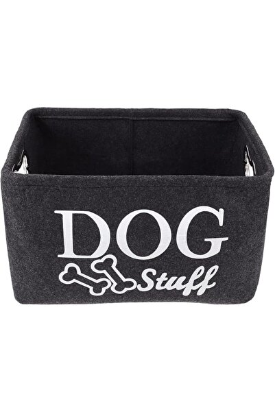 X SPRING Dog Toy Box, Durable Foldable Pet Toy Organizer with Rigid Bottom, W...