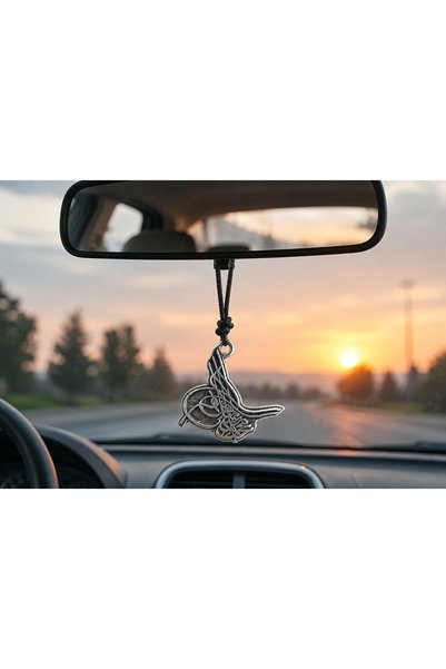HER ŞEY NOTA www.herseynota.com Ottoman Tughra Figured Car Rearview Mirror Or...