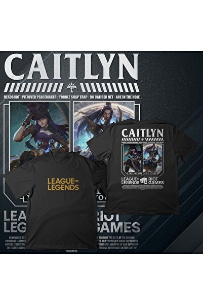 EZ Design League of Legends -Caitlyn- Printed Oversize T-Shirt