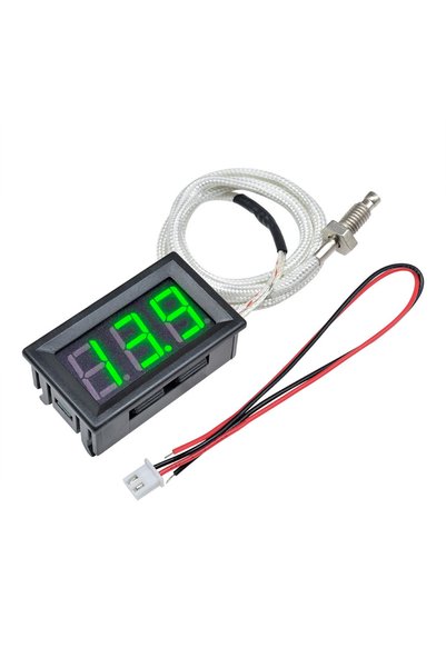 Choice مقياس حرارة رقمي LED أخضر XH-B310، يعمل بجهد 12 فولت، مزود بمزدوجة حرا...
