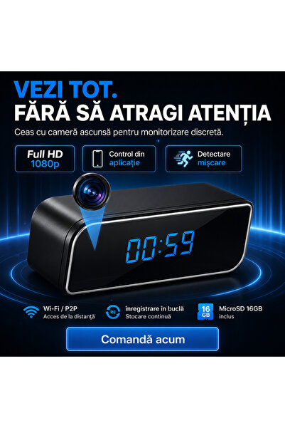 OEM Скрита WI-FI камера в алармен часовник (BG-V10)