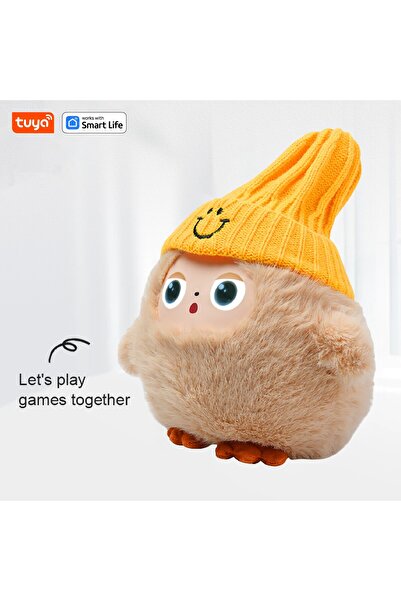 Choice Khaki Cute Nunu-AI Plush Toy W/Smart Voice&LED Eyes,Interactive Compan...