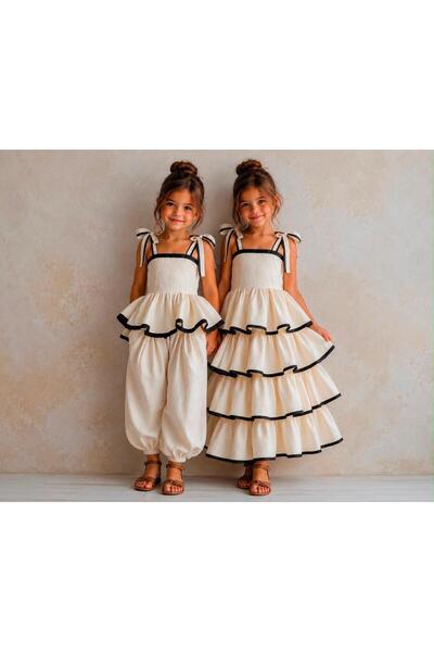bohemiankids baby wear Girl's White Ruffle Detail Dress