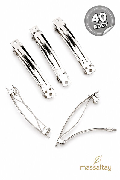 Massaltay Automatic Hair Clip 6 cm – Decorative Blank Metal Hair Clip Handcra...