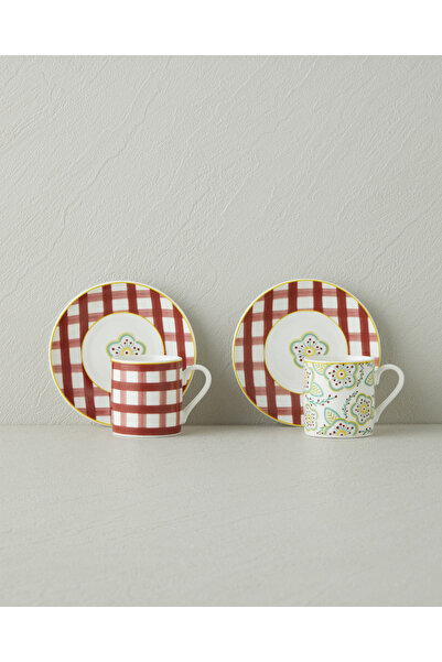 English Home Almeda New Bone China 4 Parça 2 Kişilik Kahve Fincan Takımı 80 m...
