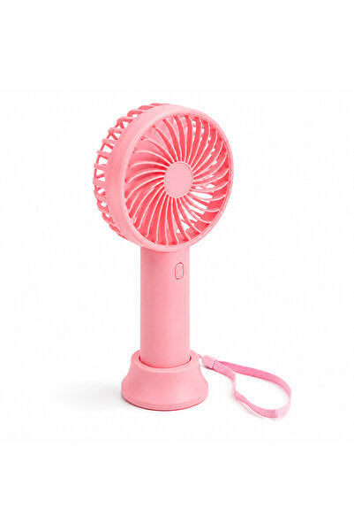 Generic Brand Mini ventilator portabil de mână cu suport și curea de mână – R...