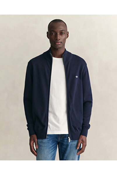 Gant Erkek Lacivert Regular Fit Fermuarlı Hırka
