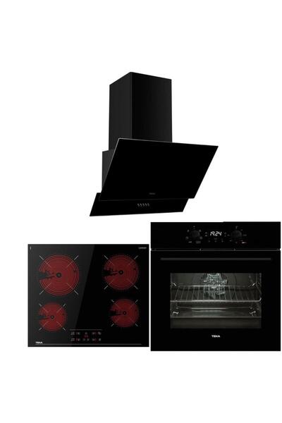 Teka Siyah Ankastre Set ( HEB 723 BK - TBC 64010 - ATV 60.3 BK )