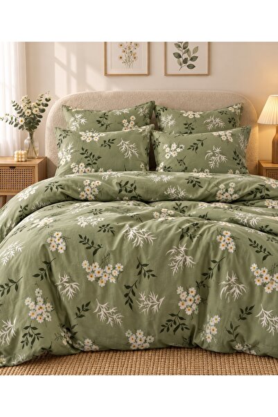 liefhome Double Duvet Cover Set 200x220cm | 4 Pillowcases | Fitted Sheet 160x...