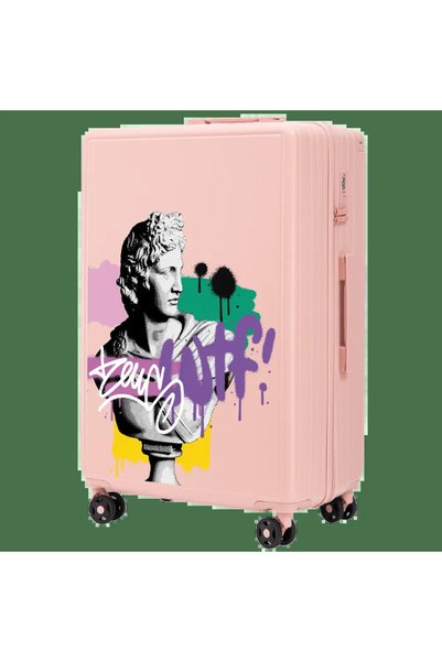 WINGS BRAND Valiză ABS+ cu Aripi Mari 28 " Personalizată Roz Moale ZEUS