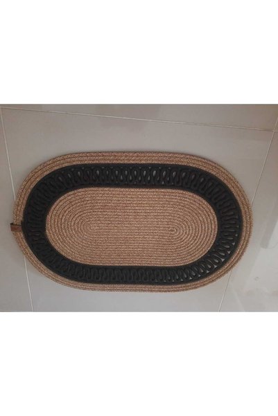MTG JÜT TASARIM Patterned Jute Cord Rope Door Mat Bathroom Hallway Entrance Carpet Floor Mat
