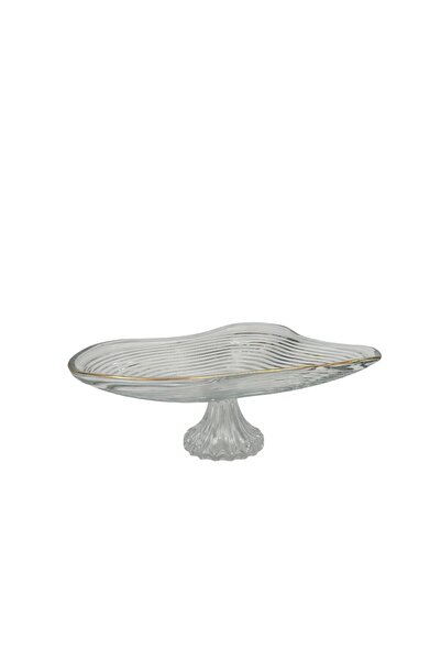 B&D Glass Bowl with Stand – Elegant Elevated Serving Bowl for Desserts, Fruit...
