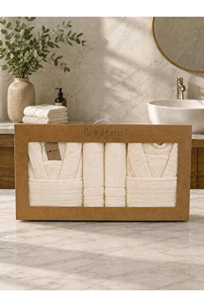 Bella Home 8 Piece Crinkle Family Bathrobe Set |   Dowry Box & Daily Use |   ...