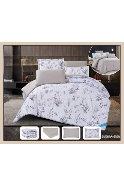 aram Nefren Double-Sided Brushed Bedspread with High Quality Comforter 6 Piec...