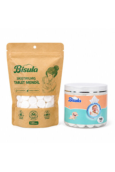 Bisula Compressed Tablet Wipes 200 Pieces – Baby Wipes and Cleaning Cloth Tha...