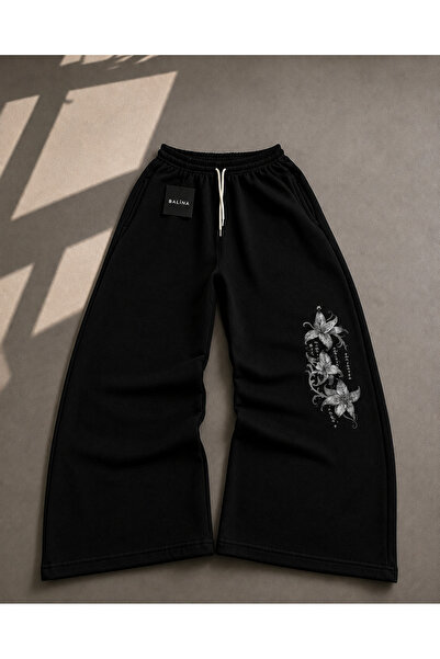 BALİNA Flower Baggy Kalıp Unisex Eşofman Altı
