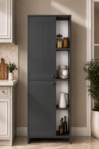 melura home Çok Amaçlı Mutfak Kiler Banyo Dolabı %100 MDF