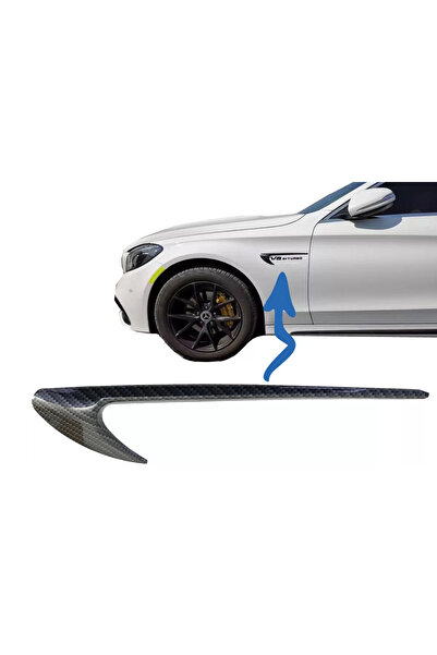 tuningset Side Fender Vents Trim Wing suitable for Mercedes C-Class W205 S205...