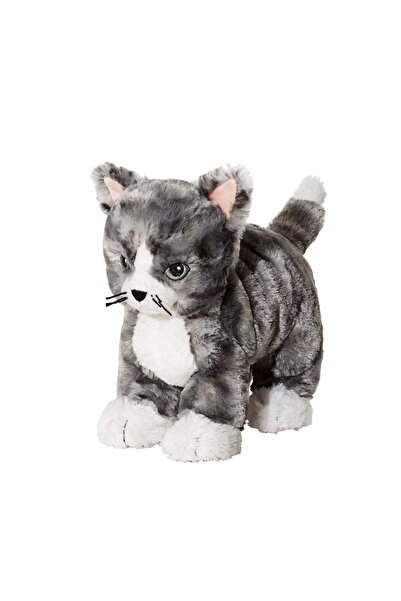 LILLEPLUTT Soft toy, cat grey/white