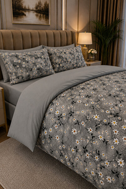 Loyal Home Maysa Double Cotton Duvet Cover Set |   4 Pieces |   Set with Shee...