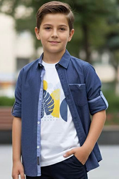 Trend Mixs Boy's 11-15 Years Old Shirt T-Shirt 2-Piece Set Short Sleeve Casua...