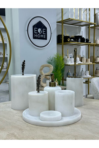 ege gross Decorative Natural White Marble 7 Piece Antique Bathroom Set