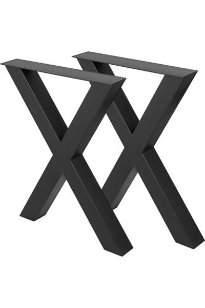 Vivatechnix Set 2 picioare pentru mese, X Industrial, Otel, 71x79 cm, max 100...